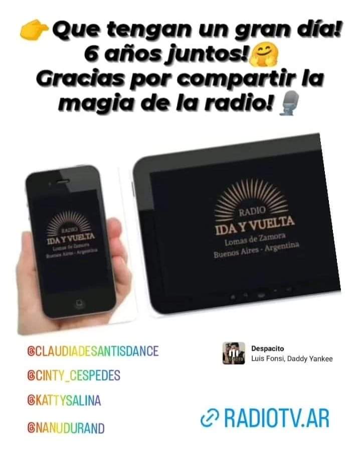 👉 Súmate a la mañana de buena música en tú Radio On Line, Ida y Vuelta!