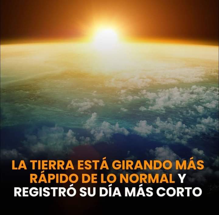 👉 En medio de este invierno austral y verano boreal, la Tierra tuvo el día más corto de su historia debido a su mayor velocidad de rotación registrada.