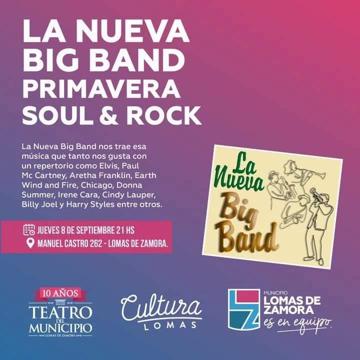 👉 Este jueves a las 21hs nos encontramos en el Teatro del @municipioldz para disfrutar del show de La Nueva Big Band.