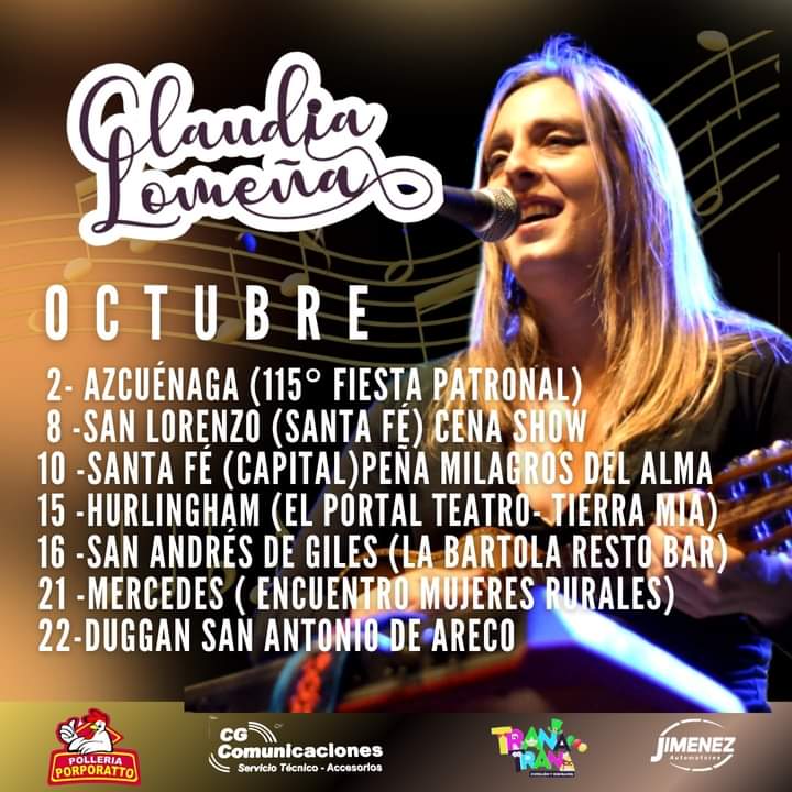 👉 Claudia Lomeña, Octubre nos espera con mucha música!🎵🎶
