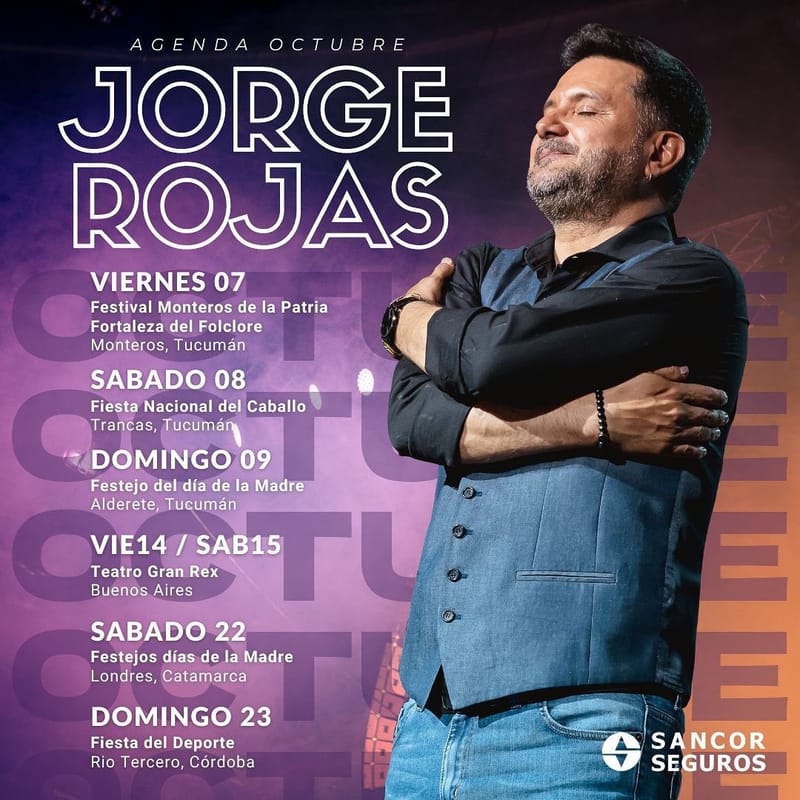 👉 Jorge Rojas, gira 2022.🤗