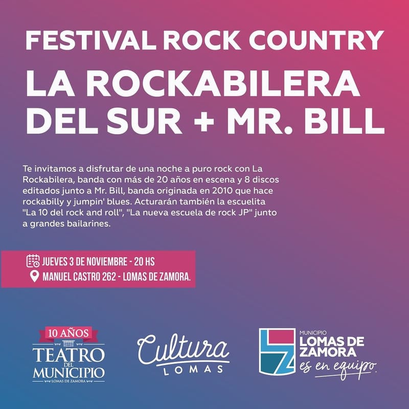 👉 Esta noche, con localidades agotadas, se presenta La Rockabilera del Sur.