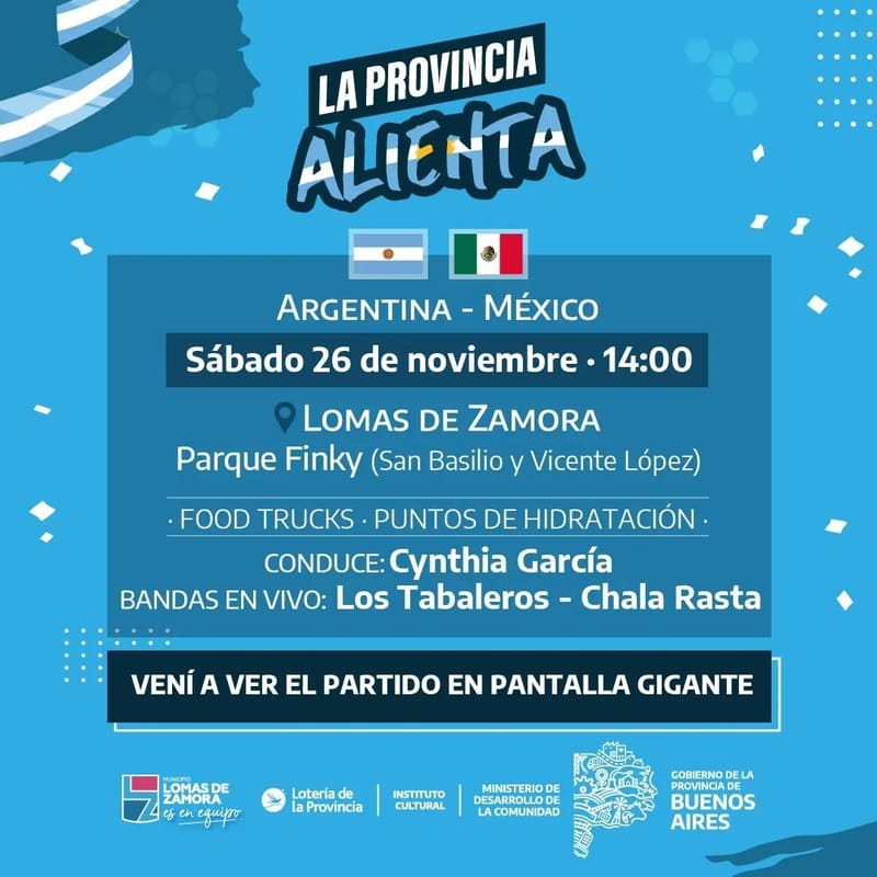 👉Argentina en pantalla gigante. 🇦🇷