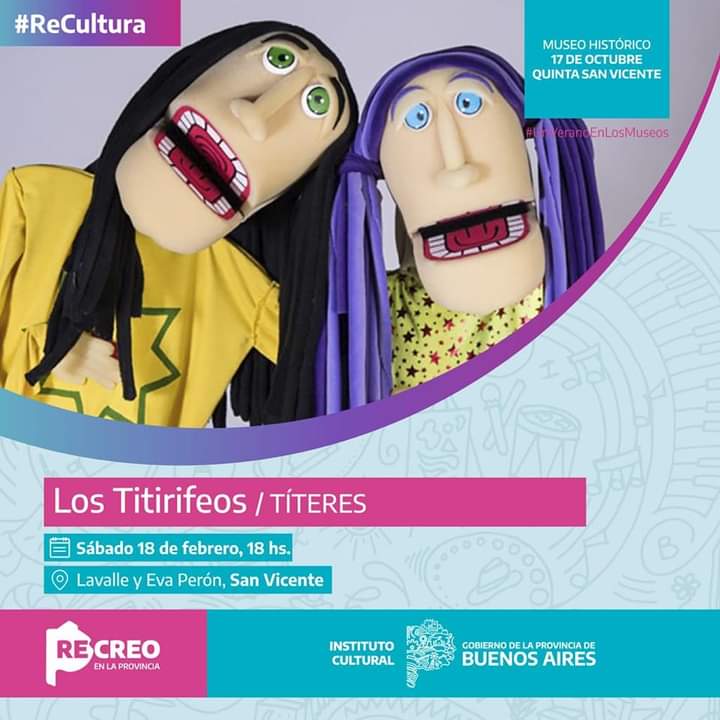👉 Este sábado 18 de febrero, te invitamos al espectáculo de Los Titirifeos en el Museo Histórico.