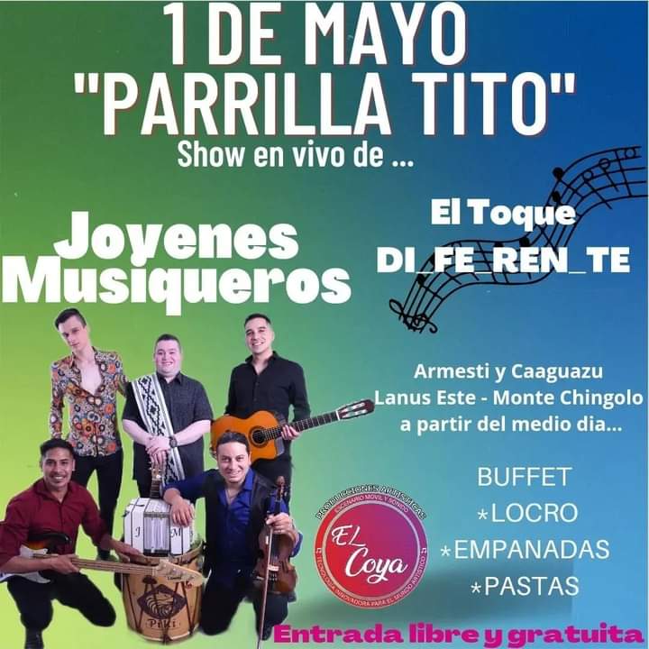 👉 Atención Lanús Los Jóvenes Musiqueros en Monte Chingolo!