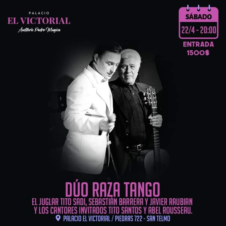 👉 Dúo Raza Tango sigue con sus shows!