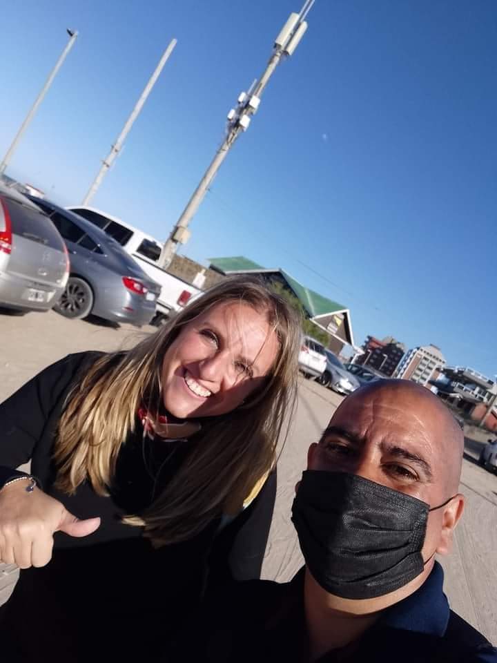 👉 Disfrutando en Villa Gesell, junto a una gran profesional y periodista!