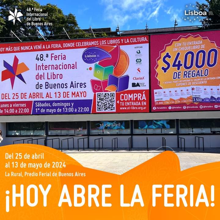 👉 Hoy abre la Feria del Libro Buenos Aires.