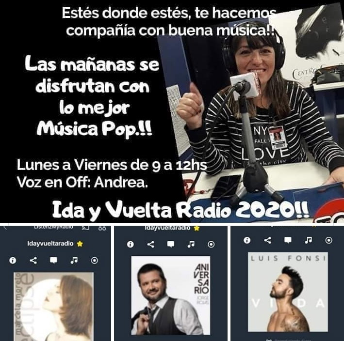 De 9 a 12hs, Lunes a Viernes disfrutamos la mejor música Pop en Ida y Vuelta Radio.