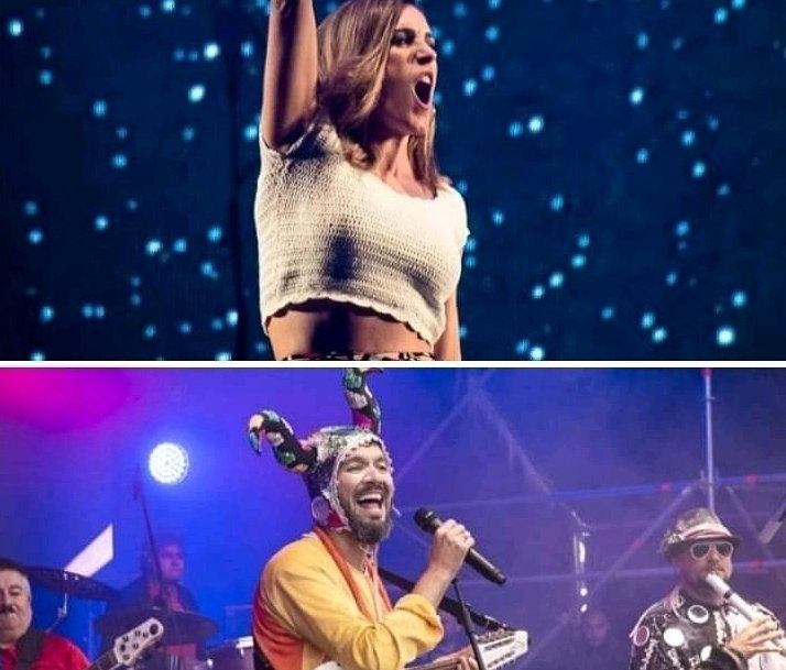 El Carnaval de Los Tekis: La Sole le hizo frente a la lluvia y cantó ante una multitud.