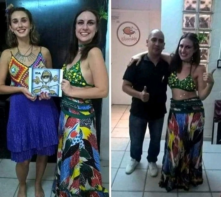 Buenos momentos.!! 👉🏽 Junto a Doña Gómez y los del Gremio, luego de brindar un excente show en el Teatro del Municipio de Lomas.