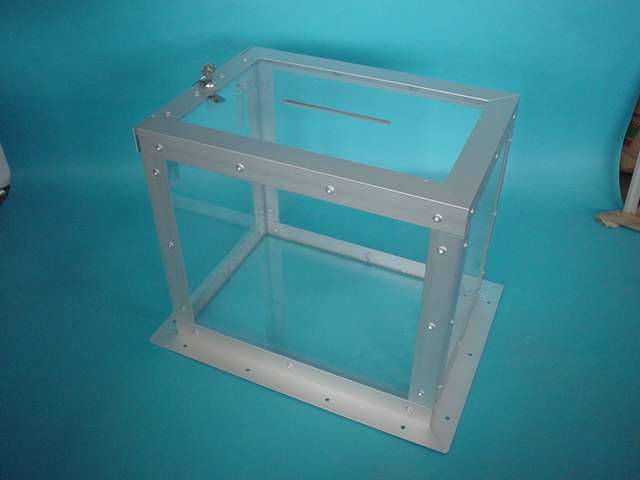 Cam Lock Acrylic Box with Metal Supports