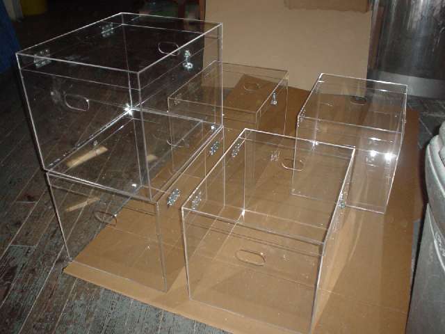 Clear Acrylic Bins with Shoe Box Lid