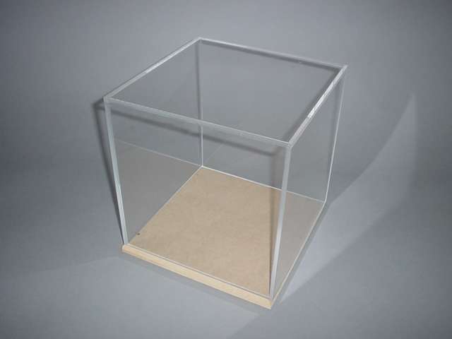 Clear Acrylic Box with Wood Base
