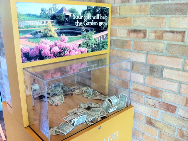 Custom Charity Box Display with Acrylic and Wood