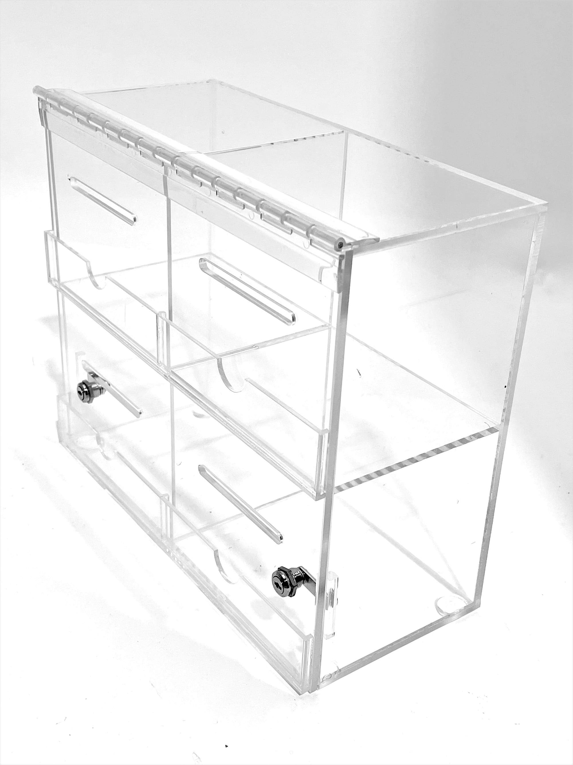 Multi Compartment Cabinet with Slots for Contact Information