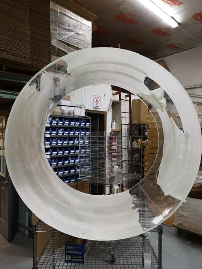 Custom Clear Museum Quality Plexiglass Tube Display