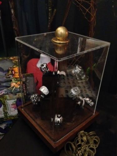 Clear Museum Quality Acrylic Display Case w/ Top Handle and Wood Base