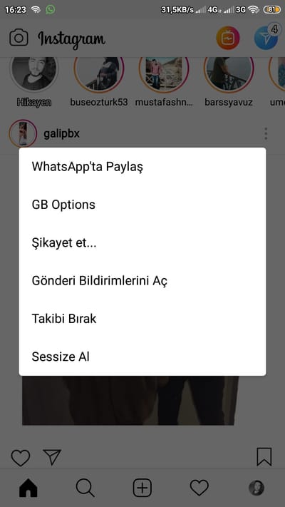 Modlu Instagram için aero insta
