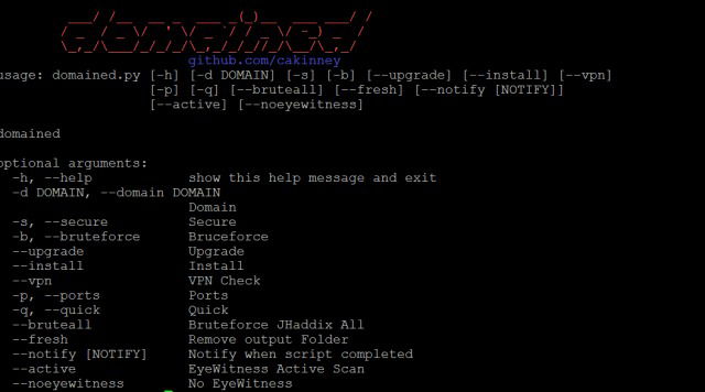 Domained: (Multi-tool Subdomain Enumeration)