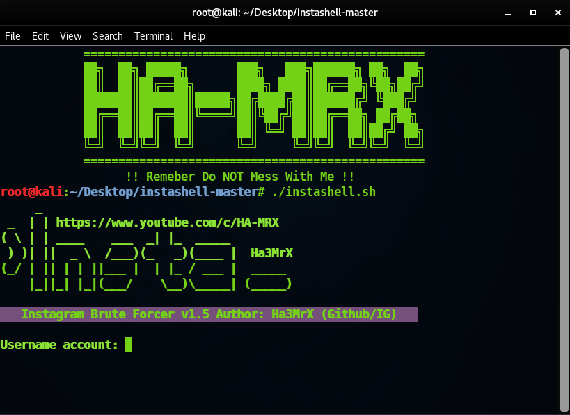 Instabrute - Tool for insta-hack