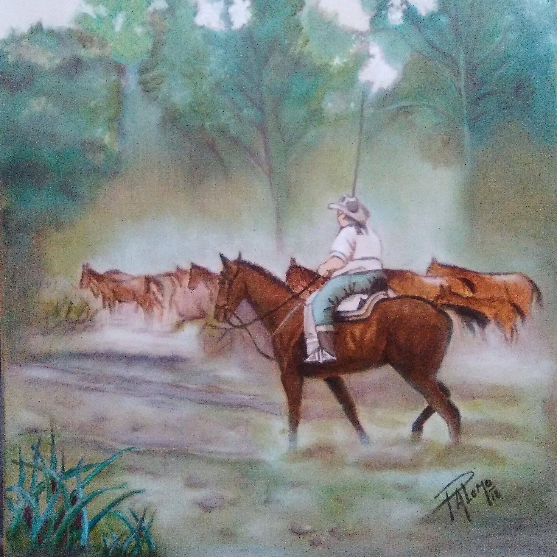 CABALLOS 32 X 46 cm