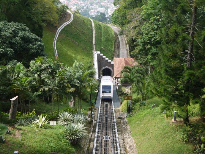 8. Take a tram ride to Penang Hill