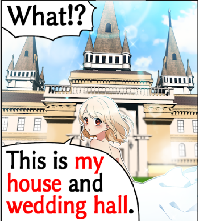 Our friend who makes a fool of us as a couple→ I invited her to my wedding...