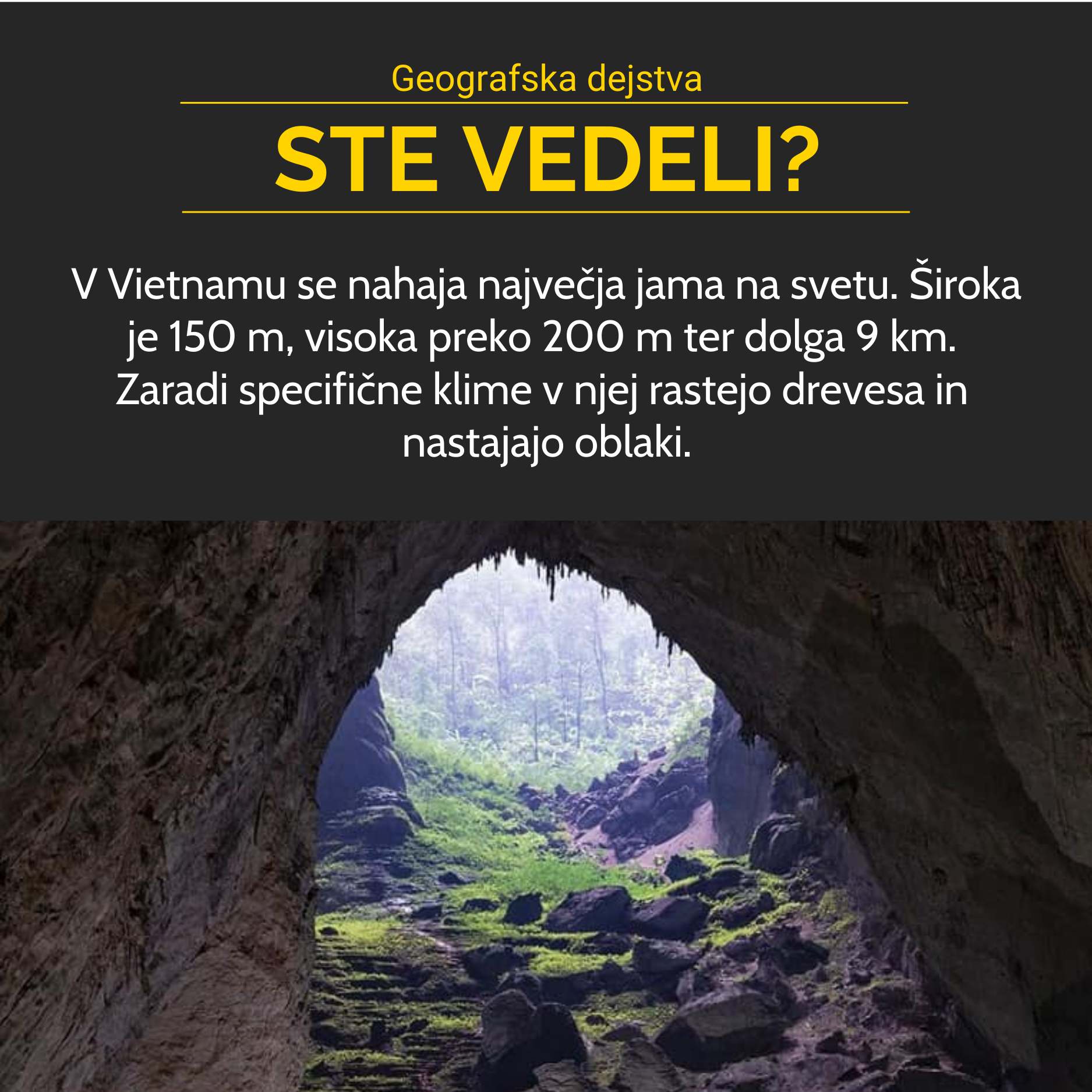 Vietnam ima največjo jamo na svetu