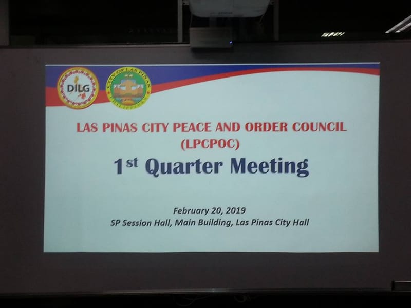 1st Quarter Las Piñas City Peace and Order Council (LPCPOC ) Meeting