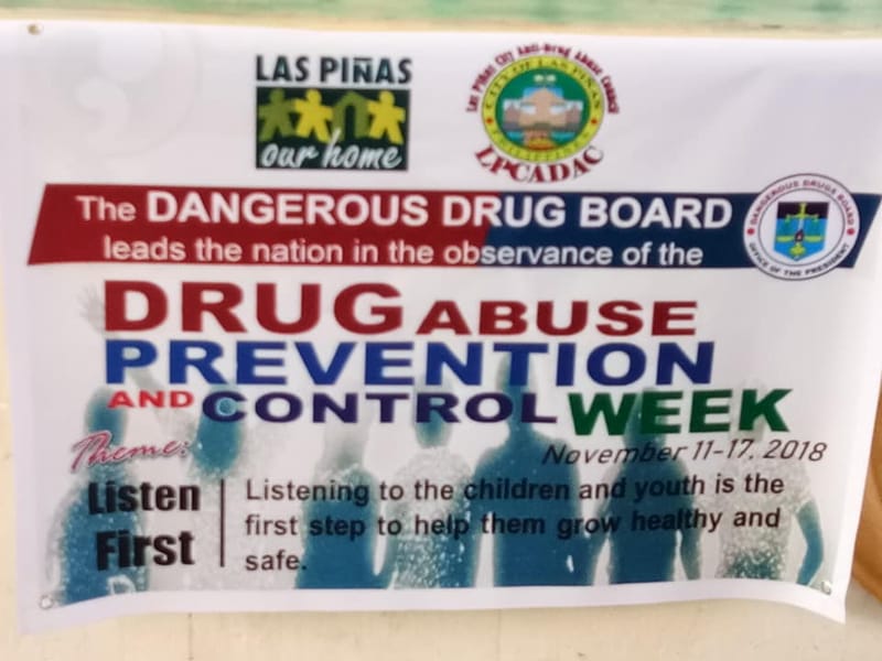 DRUG ABUSE PREVENTION AND CONTROL WEEK 2018 AT LAS PIÑAS CITY