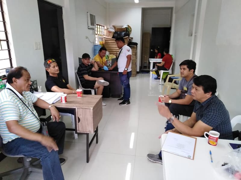 Bgy. Talon Dos, Anti-Drug Abuse Surrenderee Drug Testing Project, with Hon. Ruben "Pogi" Sanchez, Punong Barangay and Ret. Co. Vicente Raquion, CADAC Head.