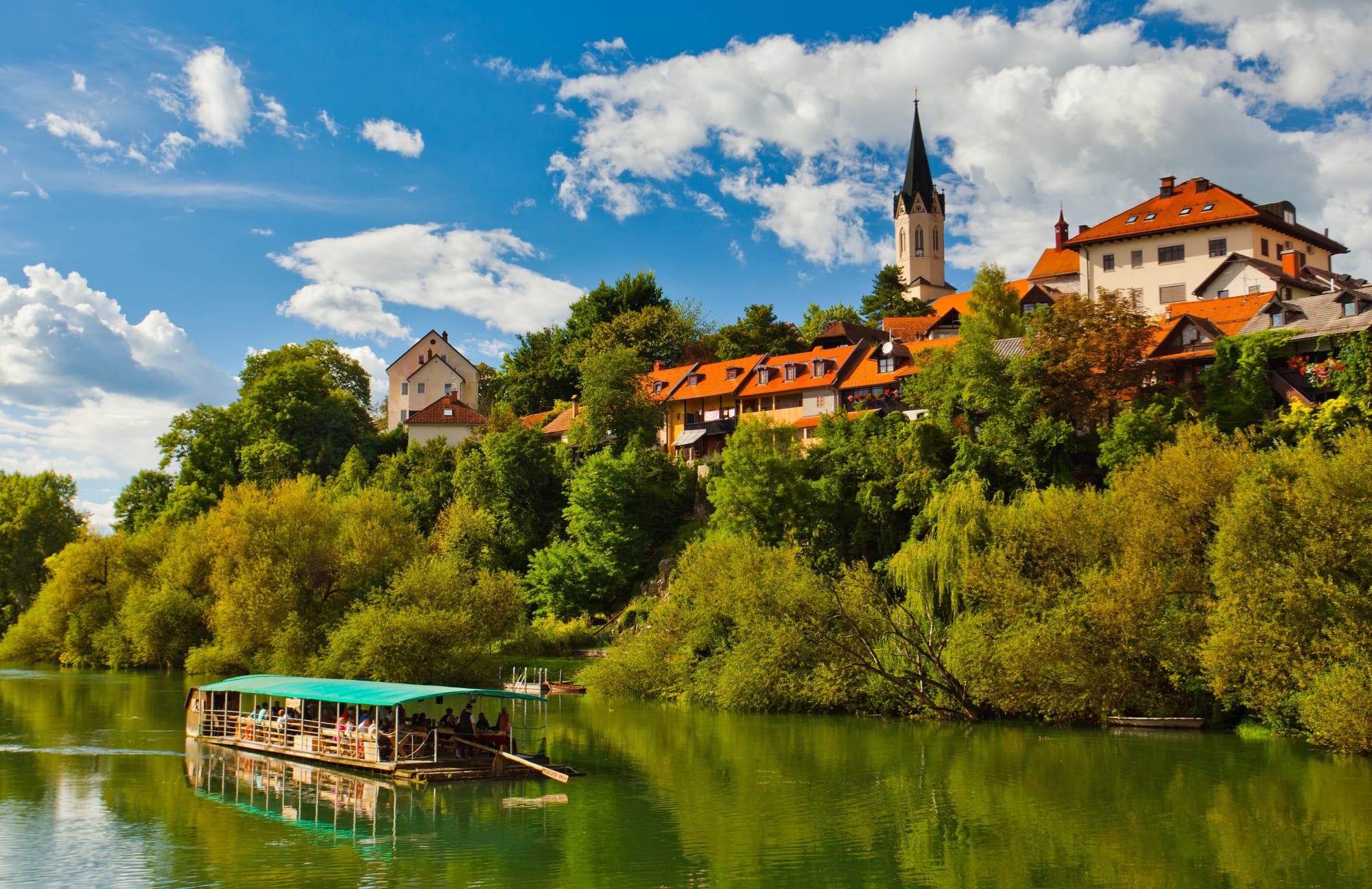 Rudolf's raft on Krka river