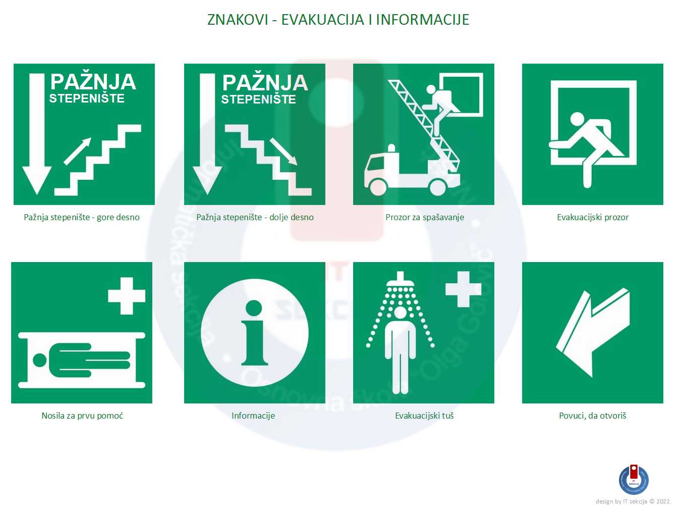 Znakovi - evakuacija i informacije 04