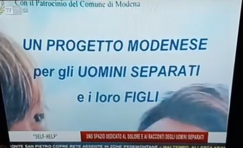 Presentazione progetto per uomini separati su TV Qui
