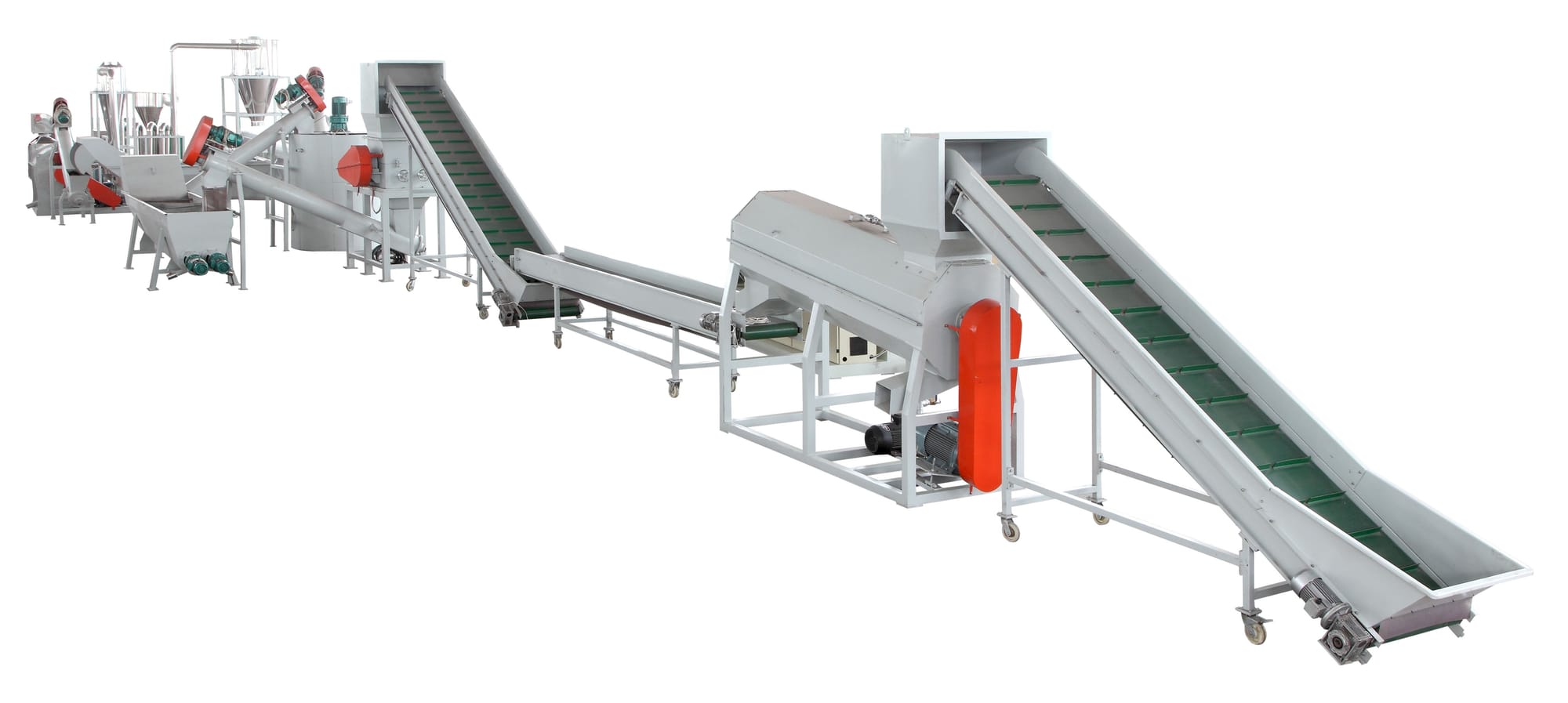 Overview of pet washing line