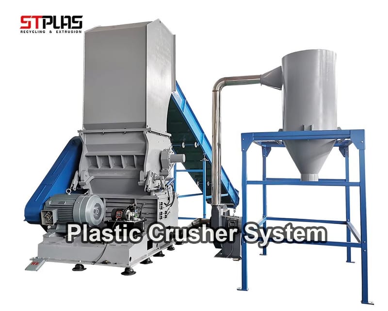 plastic crusher machine automatic change blades
