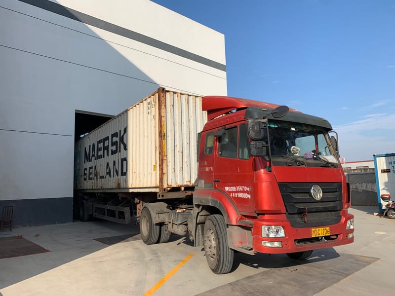 shipment of PET Bottle to bottle washing line