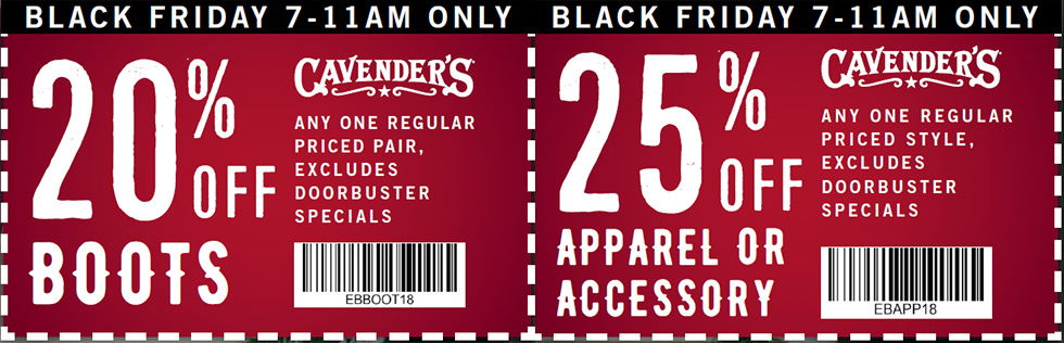 Cavender’s Black Friday 2019