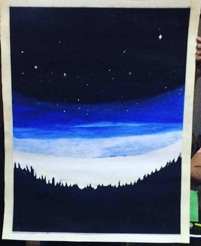 night sky painting
