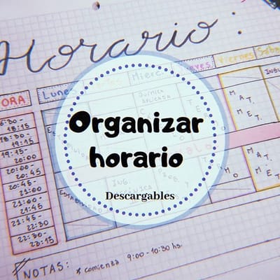 ORGANIZAR HORARIO
