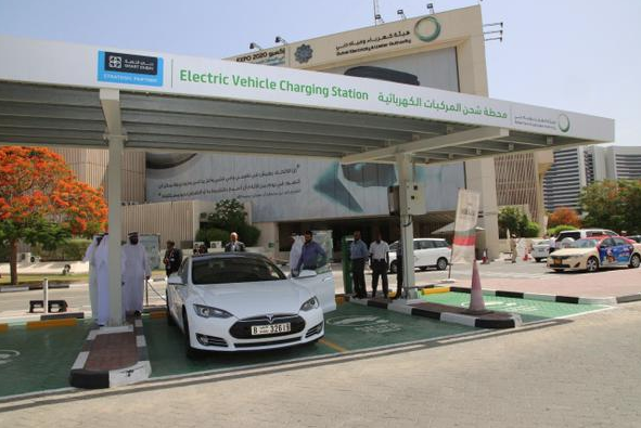 Electric Car Charging Stations presented in Dubai