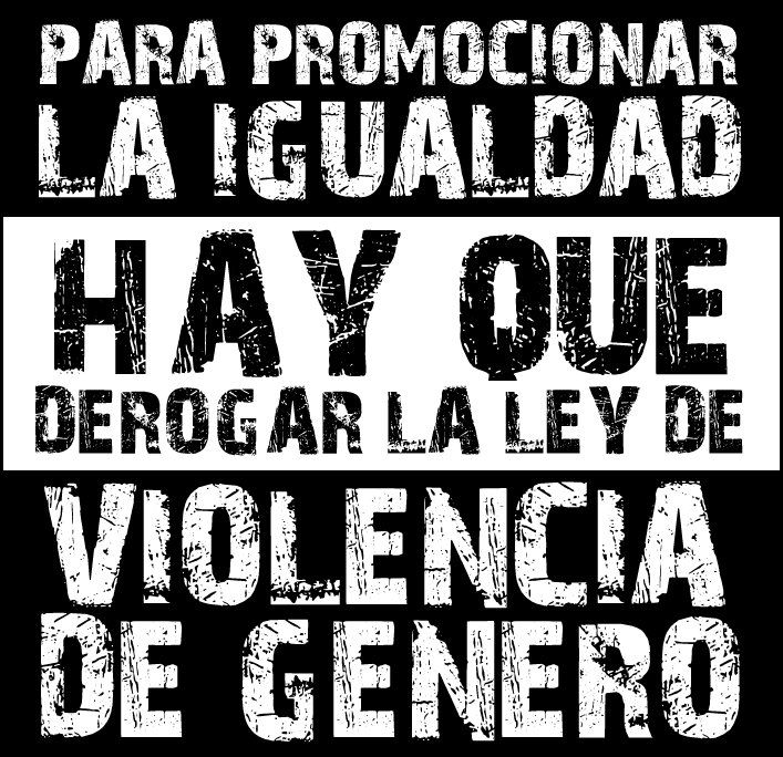 Para promocionar la igualdad hay que derogar la ley contra la violencia de género.