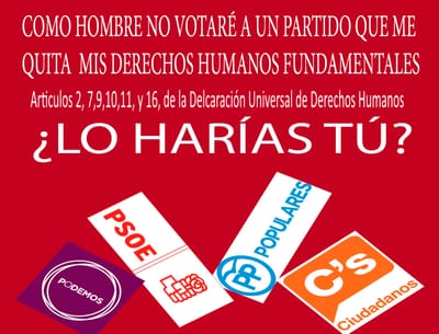 ¿Votarías a un partido político que te discrimine, y te quite derechos fundamentales?