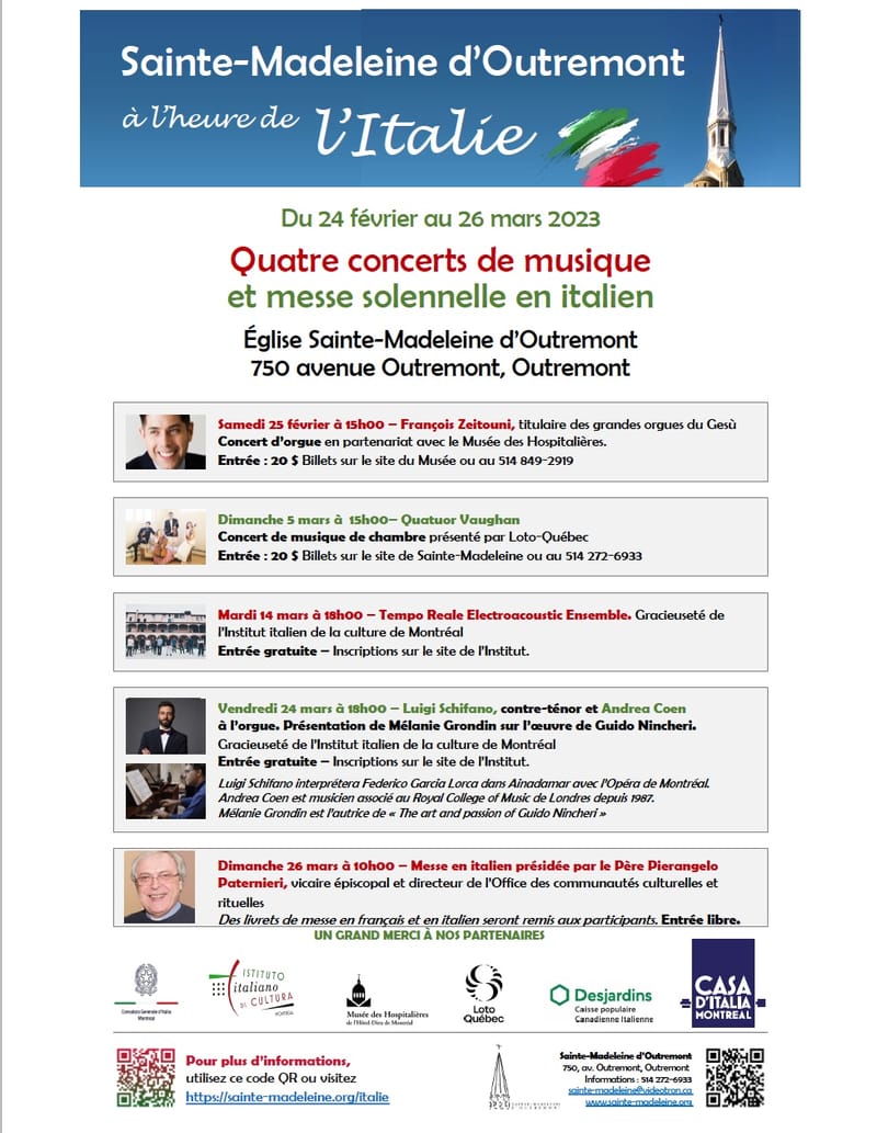 Sainte -Madeleine d'Outremount à l'heure de l' Italie