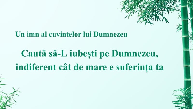 Cantare crestina 2020 „Caută să-L iubești pe Dumnezeu,indiferent cât de mare e suferința ta”