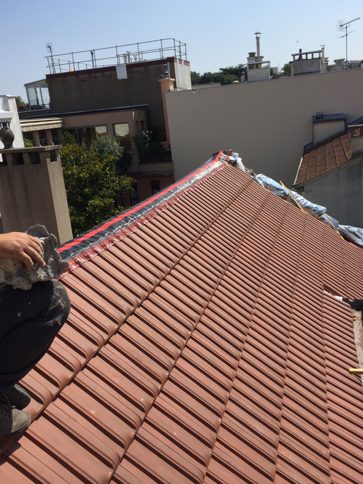 Pose d'un closoir ventilé a sec