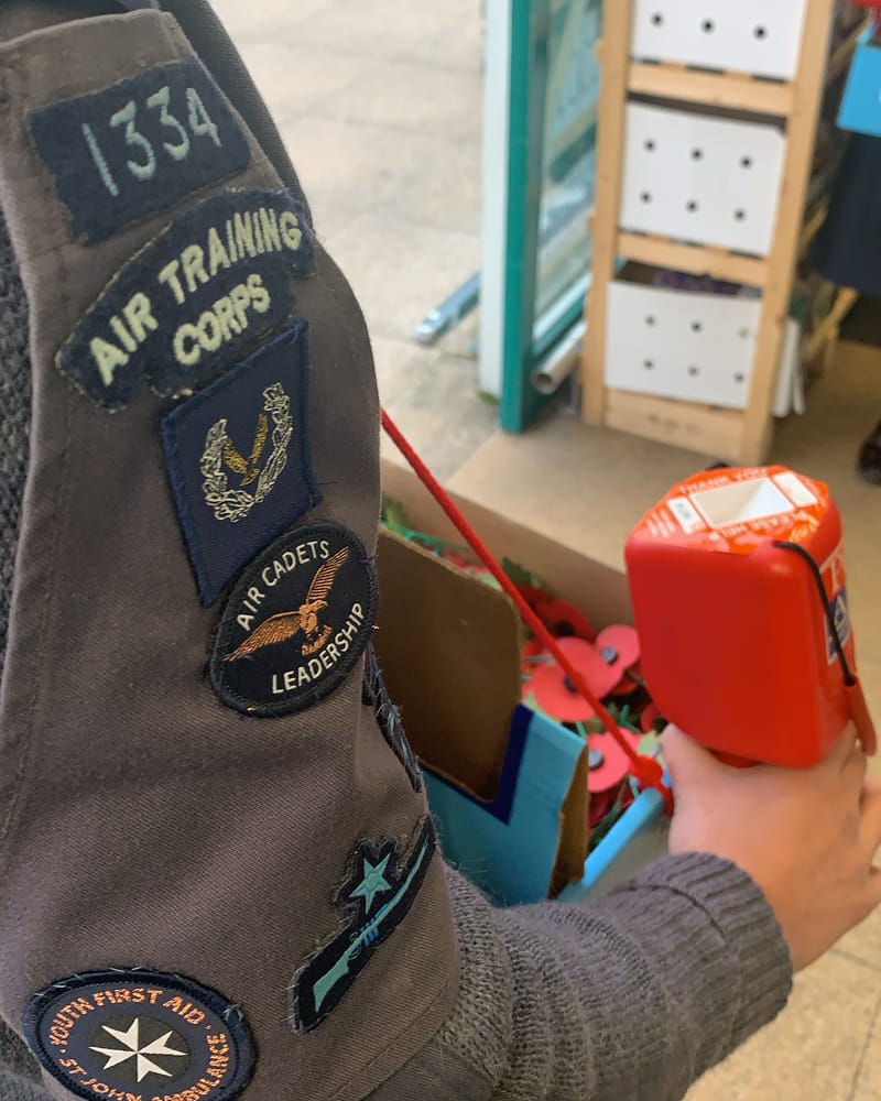 CADETS COLLECT FOR POPPY APPEAL