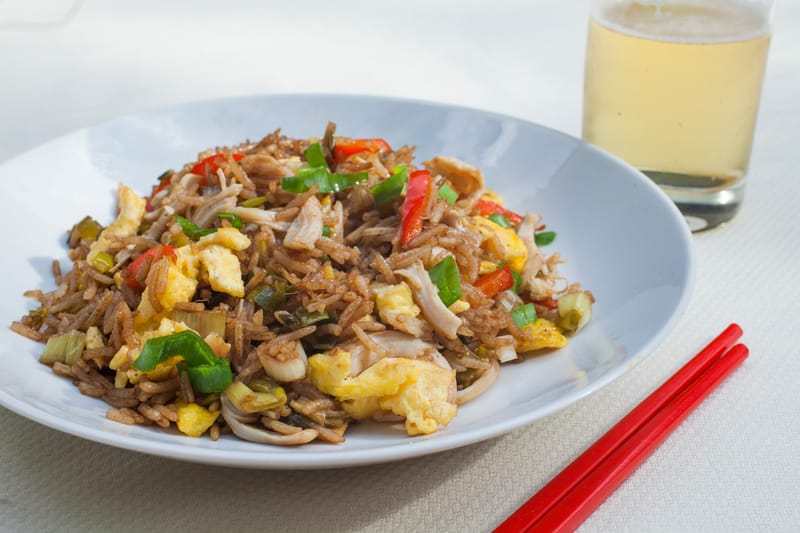 Arroz chaufa de Pollo