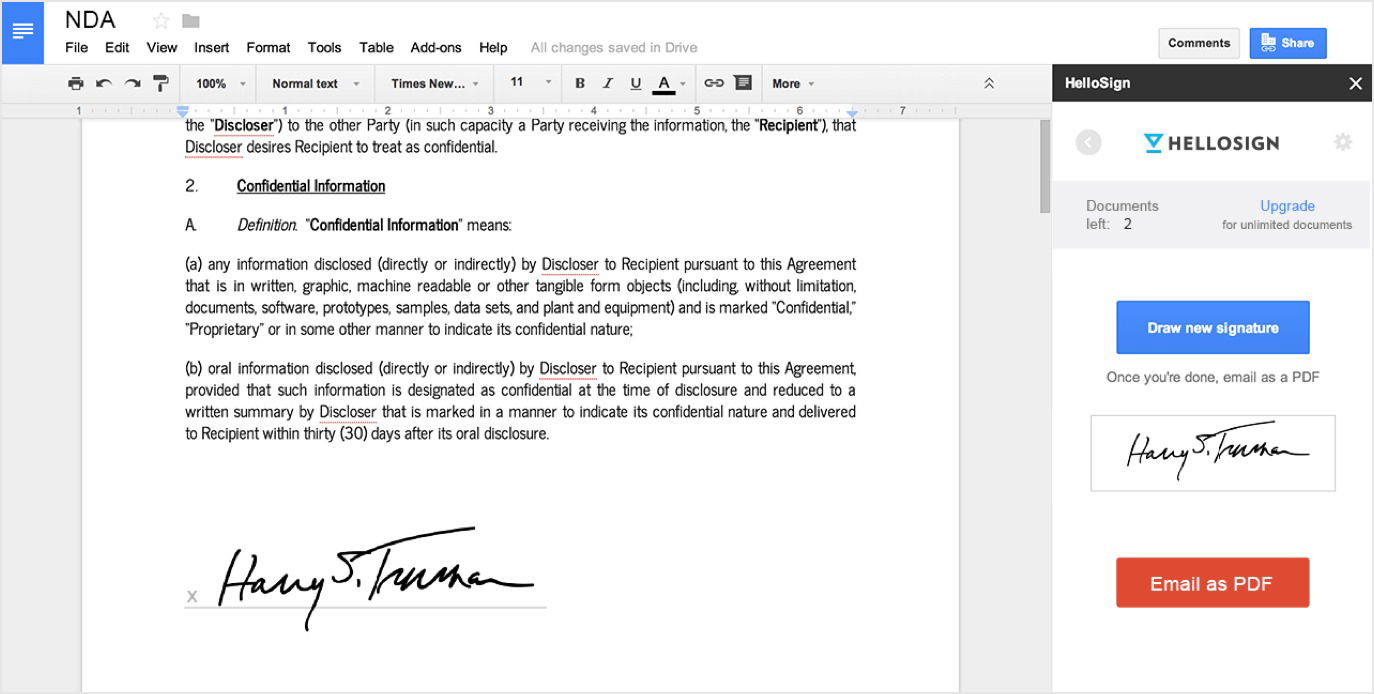 How to Add Signature in Google Docs?